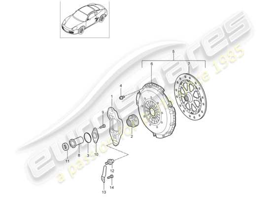 a part diagram from the Porsche Cayman 987 parts catalogue