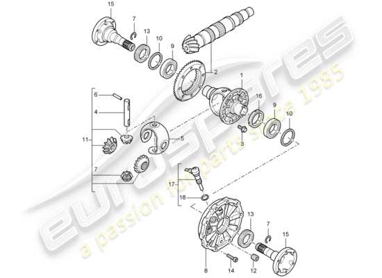 a part diagram from the Porsche Cayman 987 parts catalogue