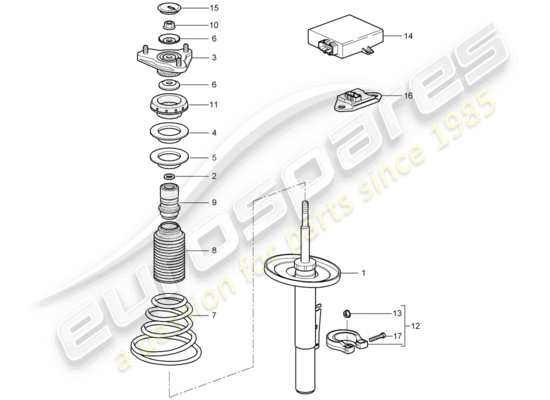 a part diagram from the Porsche Cayman 987 parts catalogue