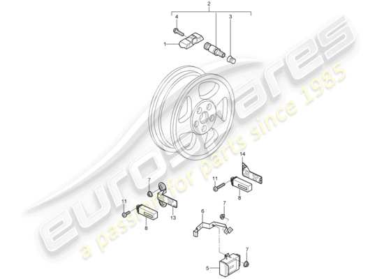 a part diagram from the Porsche Cayman 987 (2006) parts catalogue