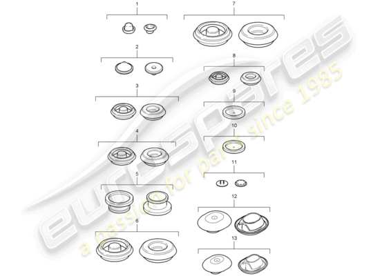 a part diagram from the Porsche Cayman 987 parts catalogue