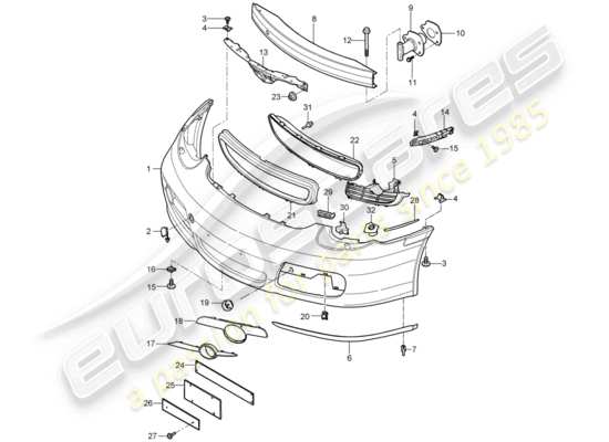 a part diagram from the Porsche Cayman 987 parts catalogue