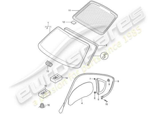 a part diagram from the Porsche Cayman 987 (2006) parts catalogue