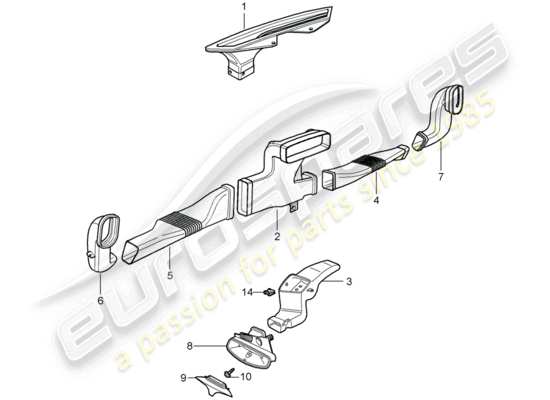 a part diagram from the Porsche Cayman 987 parts catalogue