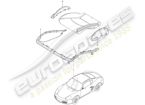 a part diagram from the Porsche Cayman 987 parts catalogue