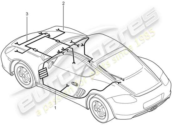 a part diagram from the Porsche Cayman 987 parts catalogue