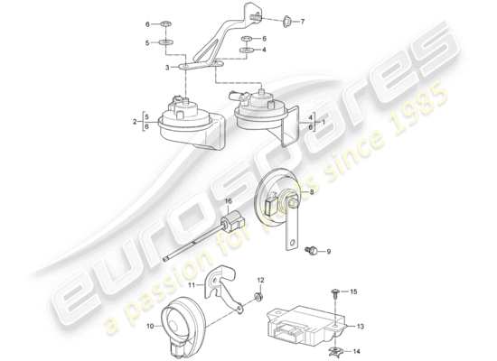 a part diagram from the Porsche Cayman 987 parts catalogue