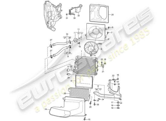 a part diagram from the Porsche Cayman 987 parts catalogue