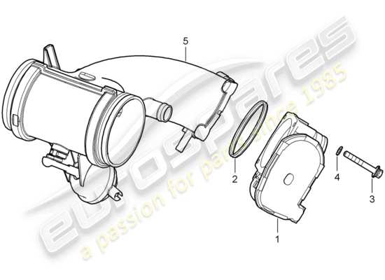 a part diagram from the Porsche Cayman 987 parts catalogue