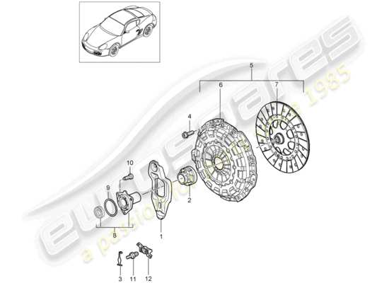 a part diagram from the Porsche Cayman 987 parts catalogue