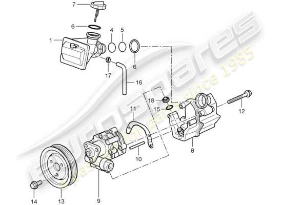 a part diagram from the Porsche Cayman 987 parts catalogue