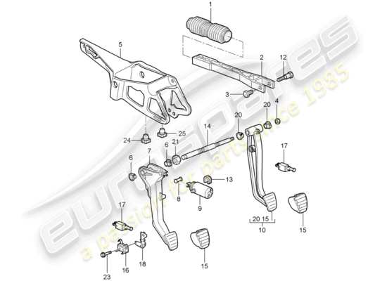 a part diagram from the Porsche Cayman 987 parts catalogue