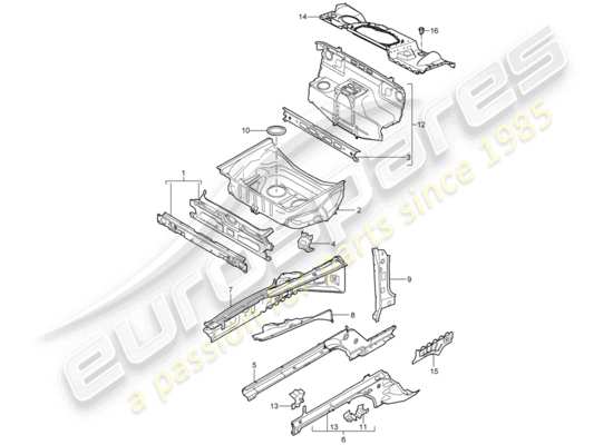 a part diagram from the Porsche Cayman 987 parts catalogue