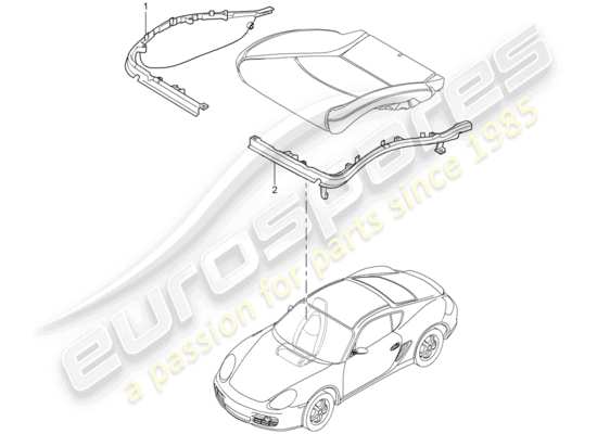 a part diagram from the Porsche Cayman 987 parts catalogue