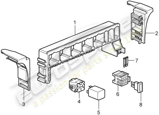 a part diagram from the Porsche Cayman 987 parts catalogue