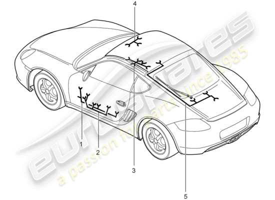 a part diagram from the Porsche Cayman 987 parts catalogue