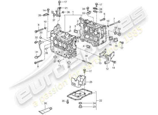 a part diagram from the Porsche Cayman 987 parts catalogue