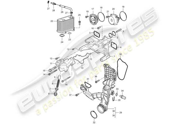 a part diagram from the Porsche Cayman 987 (2008) parts catalogue