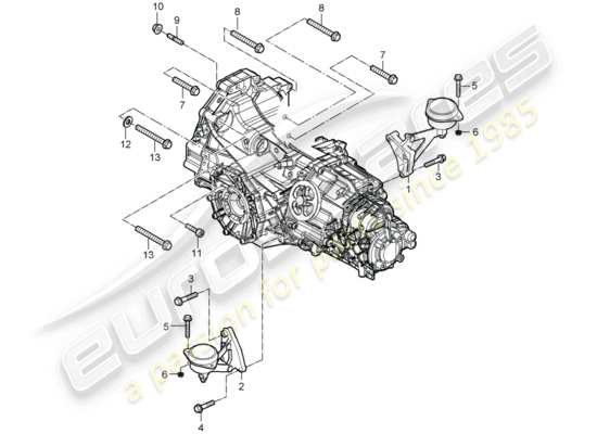 a part diagram from the Porsche Cayman 987 parts catalogue