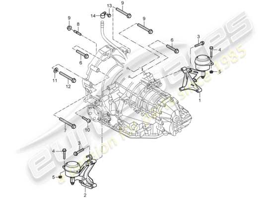 a part diagram from the Porsche Cayman 987 parts catalogue