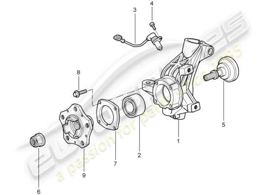 a part diagram from the Porsche Cayman 987 (2008) parts catalogue