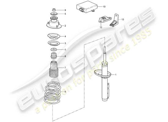 a part diagram from the Porsche Cayman 987 parts catalogue