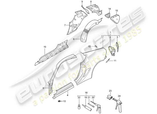 a part diagram from the Porsche Cayman 987 parts catalogue