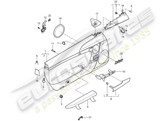 a part diagram from the Porsche Cayman 987 parts catalogue