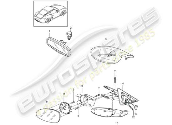 a part diagram from the Porsche Cayman 987 parts catalogue