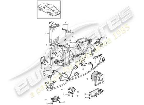 a part diagram from the Porsche Cayman 987 parts catalogue