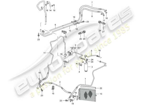 a part diagram from the Porsche Cayman 987 parts catalogue