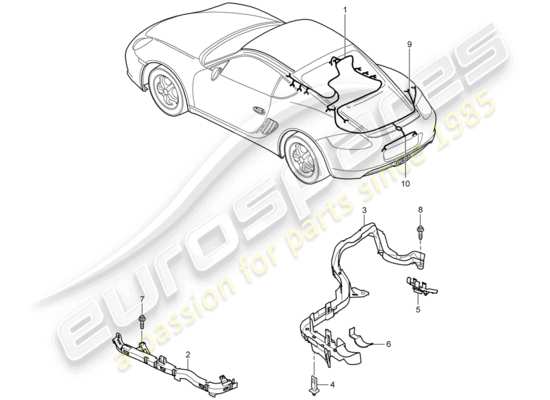 a part diagram from the Porsche Cayman 987 parts catalogue