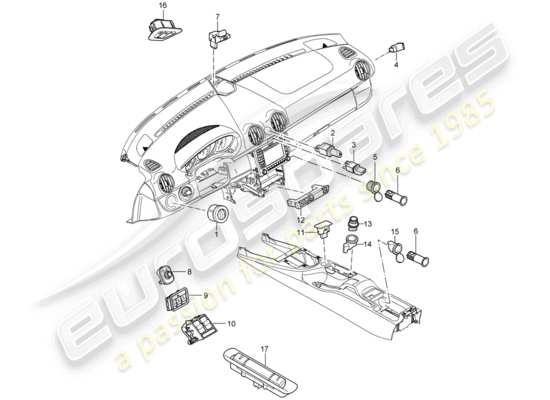 a part diagram from the Porsche Cayman 987 (2008) parts catalogue