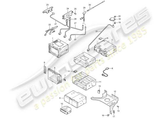 a part diagram from the Porsche Cayman 987 (2008) parts catalogue