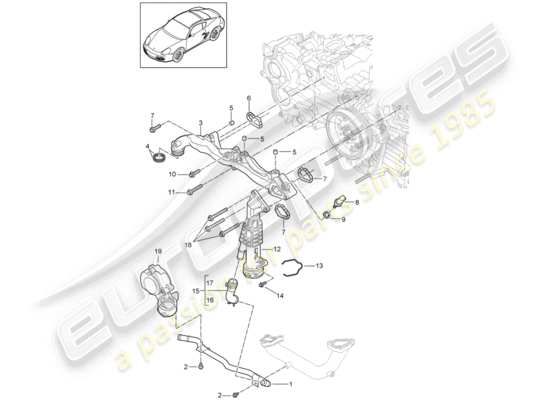 a part diagram from the Porsche Cayman 987 parts catalogue