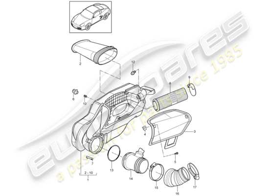 a part diagram from the Porsche Cayman 987 parts catalogue