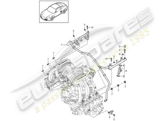 a part diagram from the Porsche Cayman 987 parts catalogue