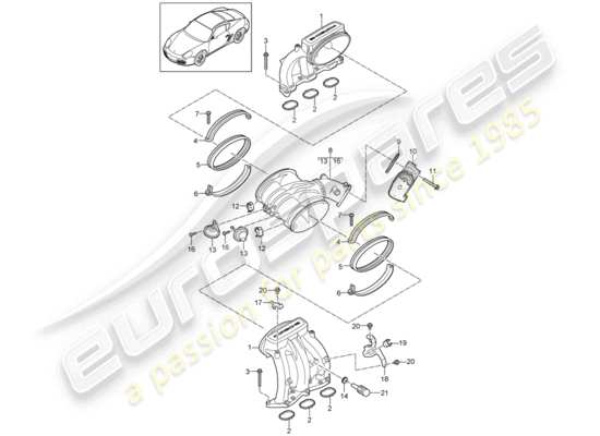 a part diagram from the Porsche Cayman 987 parts catalogue