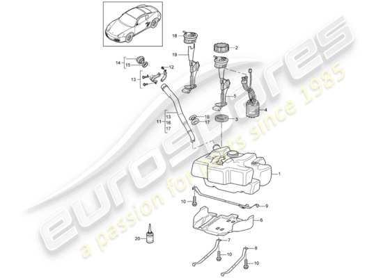 a part diagram from the Porsche Cayman 987 parts catalogue