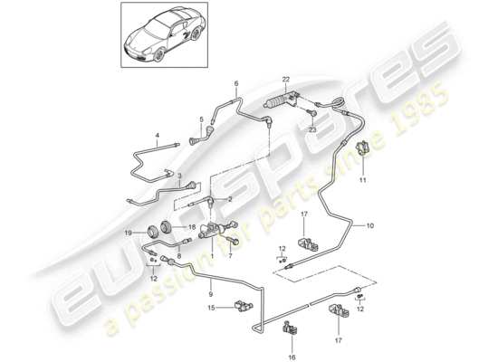 a part diagram from the Porsche Cayman 987 parts catalogue