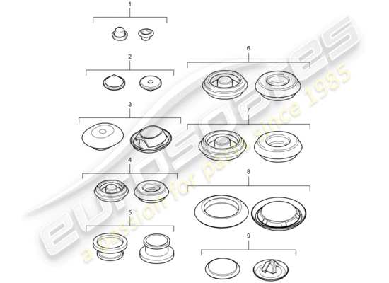 a part diagram from the Porsche Cayman 987 parts catalogue