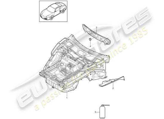 a part diagram from the Porsche Cayman 987 parts catalogue