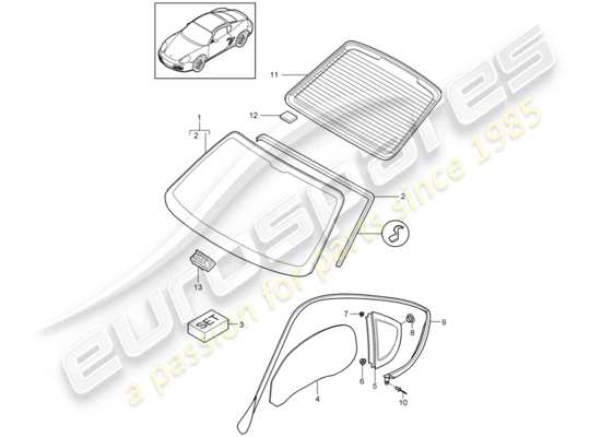 a part diagram from the Porsche Cayman 987 parts catalogue