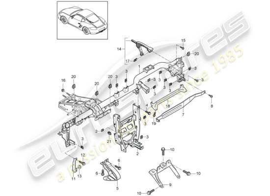 a part diagram from the Porsche Cayman 987 parts catalogue