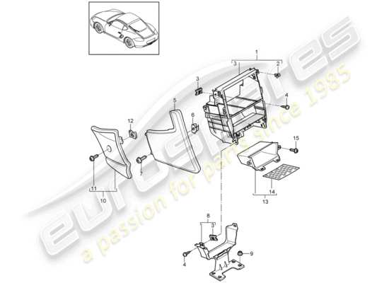 a part diagram from the Porsche Cayman 987 (2009) parts catalogue