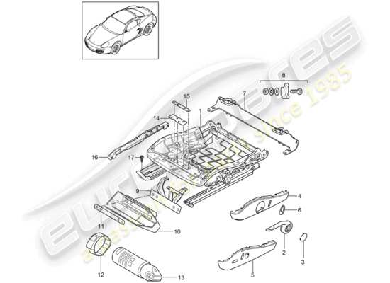 a part diagram from the Porsche Cayman 987 parts catalogue