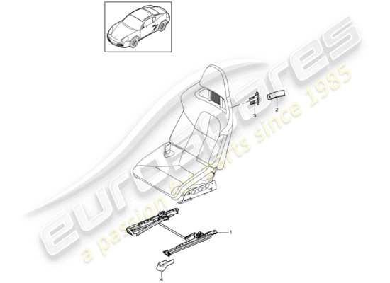 a part diagram from the Porsche Cayman 987 parts catalogue