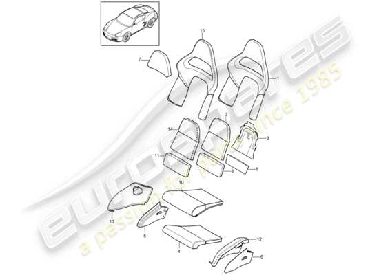 a part diagram from the Porsche Cayman 987 (2009) parts catalogue