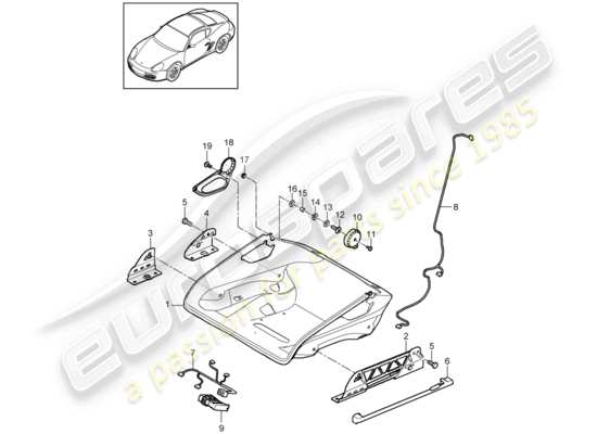 a part diagram from the Porsche Cayman 987 parts catalogue