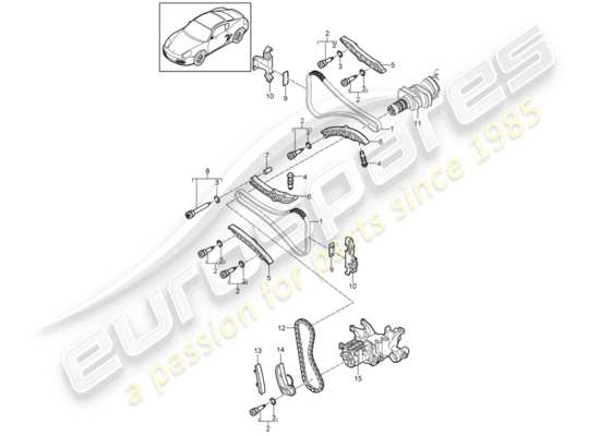 a part diagram from the Porsche Cayman 987 parts catalogue